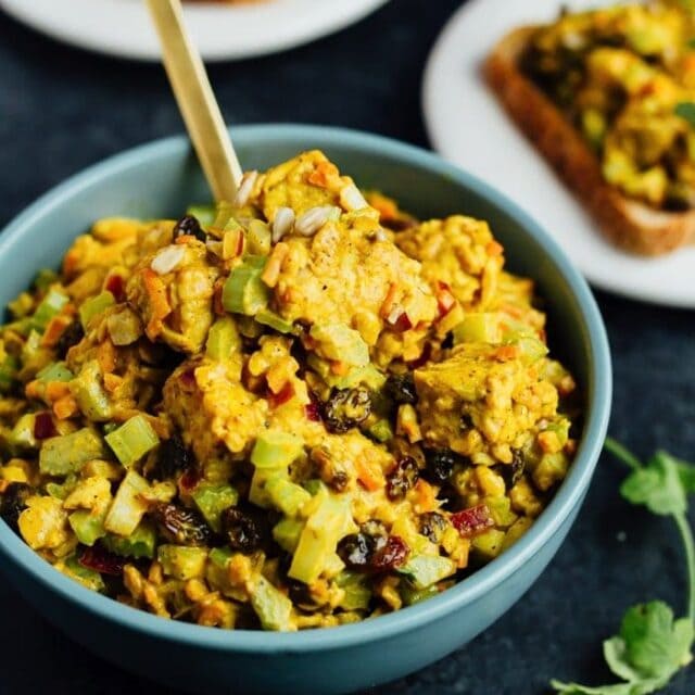 Curried Tempeh Salad Eating Bird Food