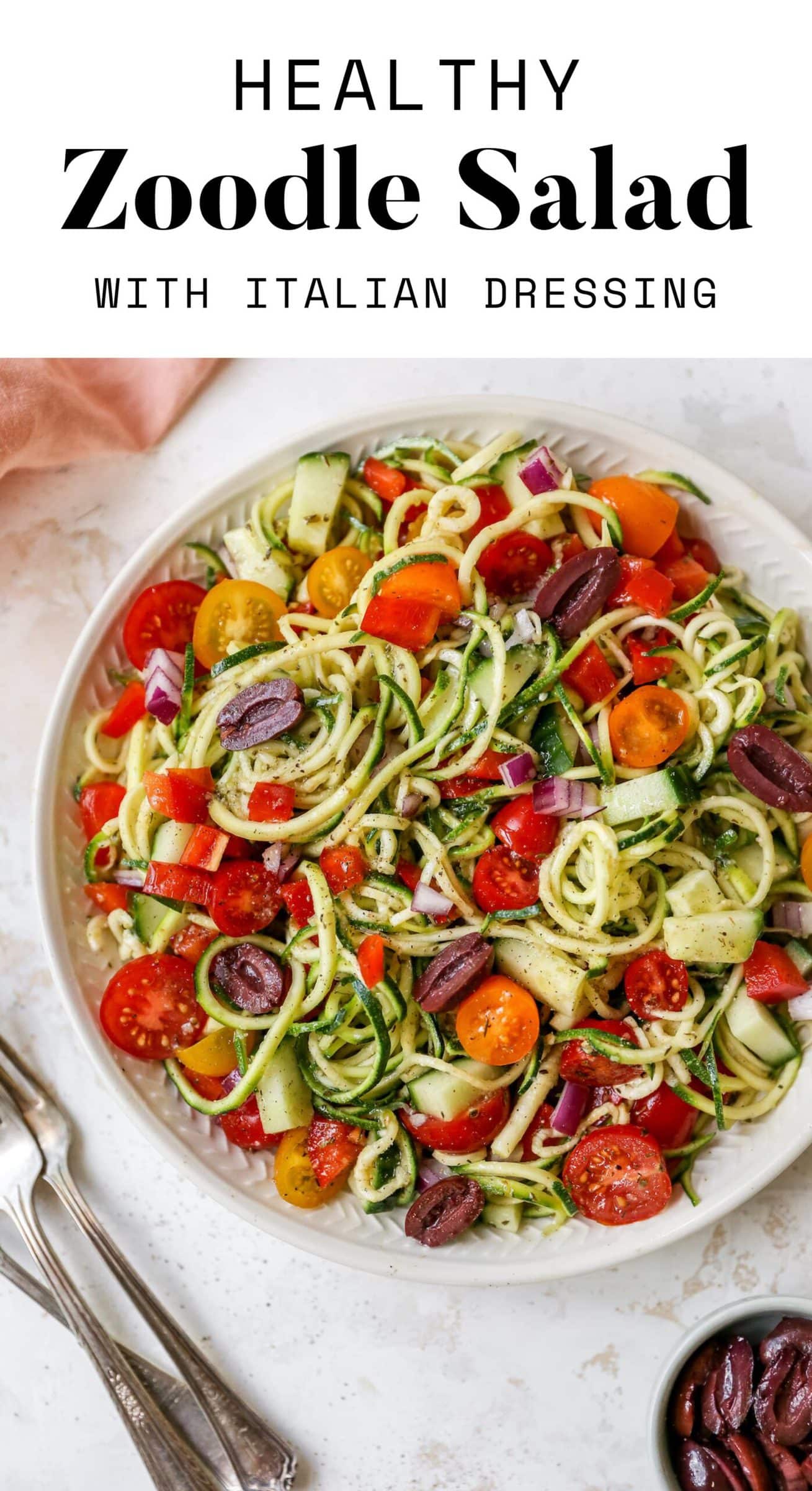 Zoodle Salad w/ Italian Dressing Eating Bird Food