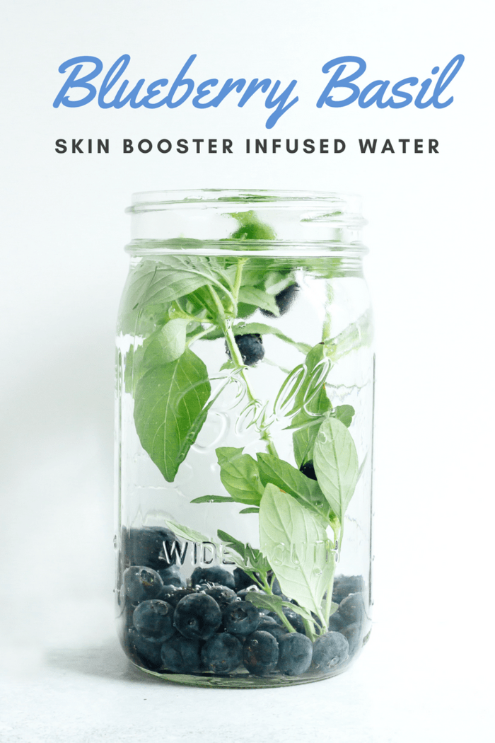 Blueberry Basil Infused Water // Skin Booster