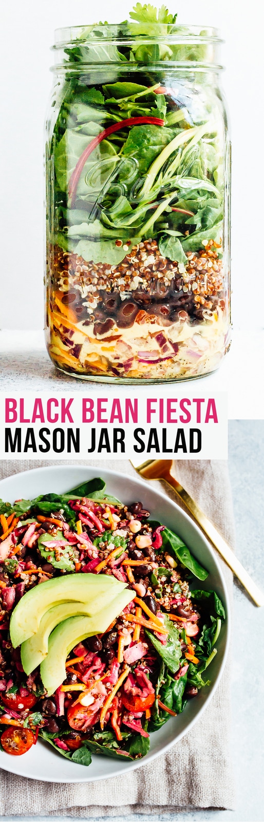 Black Bean Fiesta Mason Jar Salad (Video) Eating Bird Food