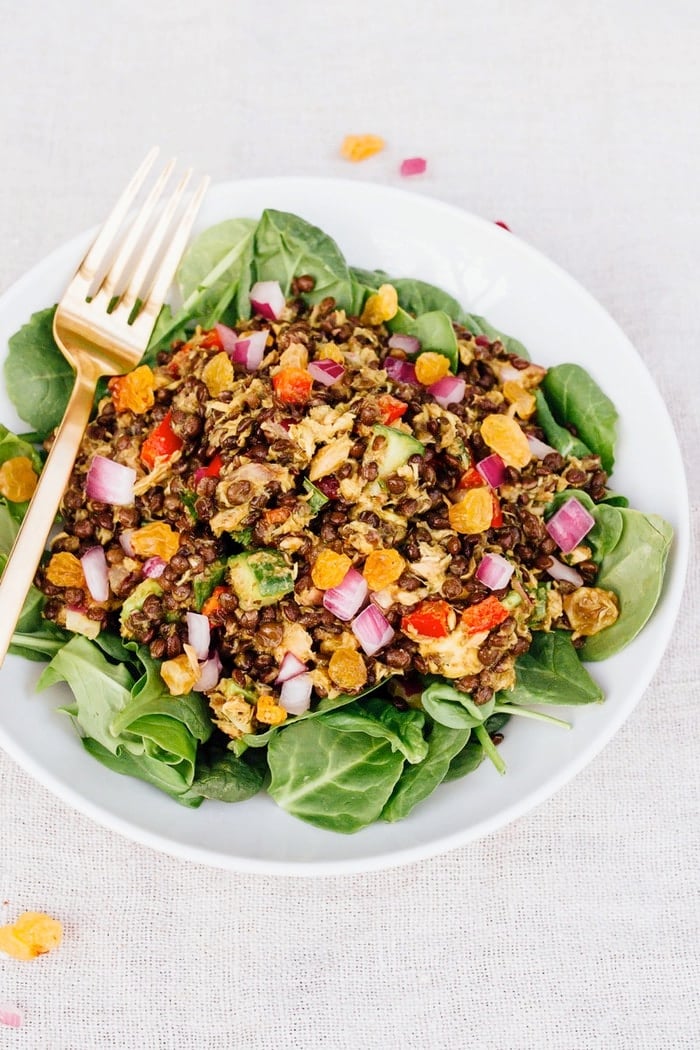 This lentil tuna salad combines beluga lentils with canned tuna, fresh veggies and a turmeric dressing. It's absolutely delicious and perfect for sharing at summer cookouts and parties.