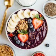 Almond Banana Dragon Fruit Bowl