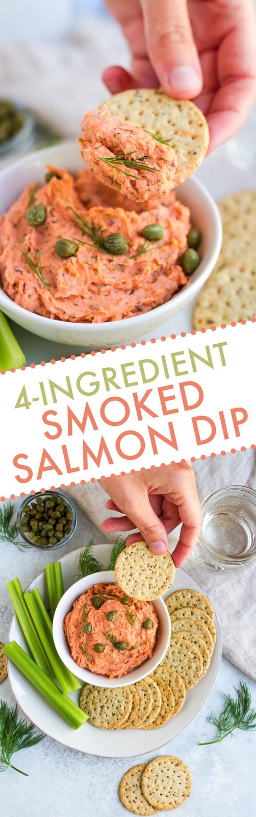 4-Ingredient Smoked Salmon Dip with Everything Crackers | Eating Bird Food