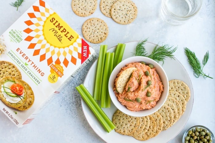 This 4-ingredient smoked salmon dip is so easy to make, loaded with flavor and provides a ton of protein. Serve with crackers and veggies as an appetizer or pack it up for a work lunch!