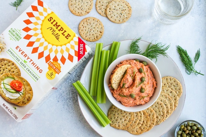 This 4-ingredient smoked salmon dip is so easy to make, loaded with flavor and provides a ton of protein. Serve with crackers and veggies as an appetizer or pack it up for a work lunch!