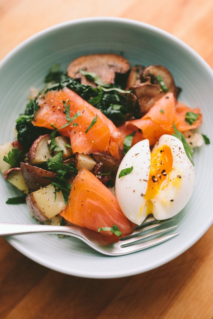 Smoked Salmon Breakfast Bowl from A Thought For Food