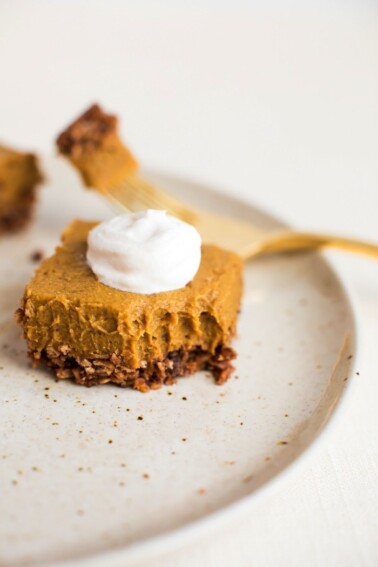 Pumpkie Pie Bar with whip topping
