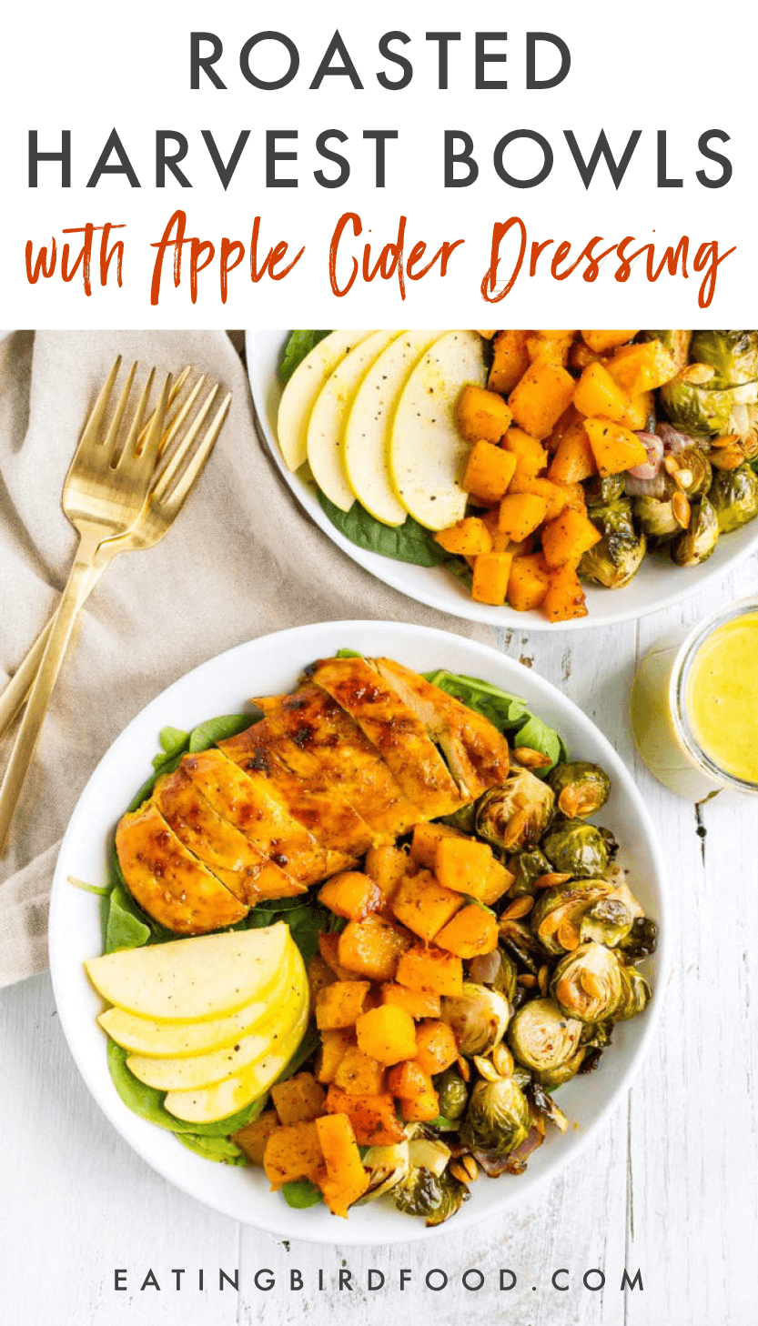 Roasted Harvest Chicken Bowls with Apple Cider Dressing