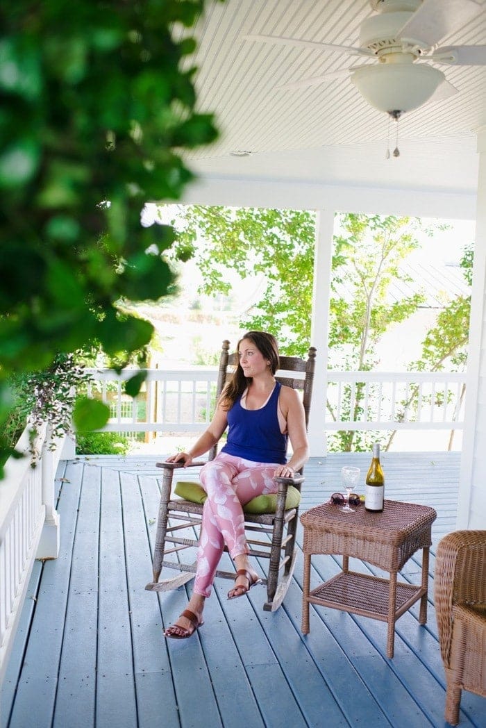 Wine on the Farmhouse Porch