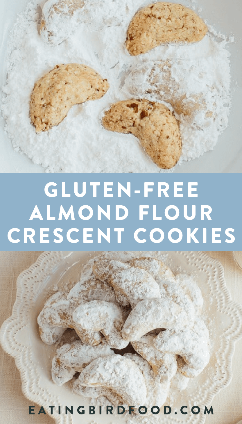 Almond Crescent Cookies Eating Bird Food