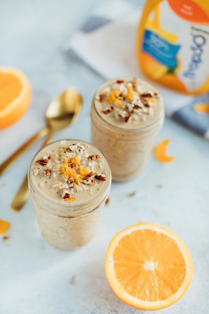 Orange Vanilla Overnight Oats // Vegan + Gluten-Free