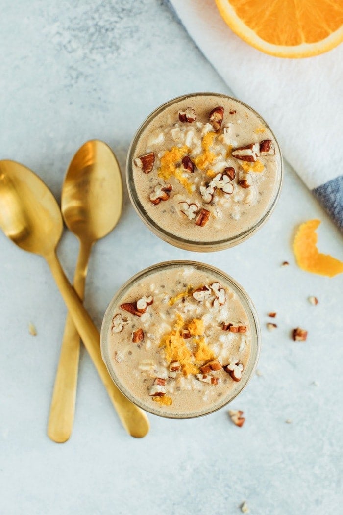 Orange Vanilla Overnight Oats // Vegan + Gluten-Free