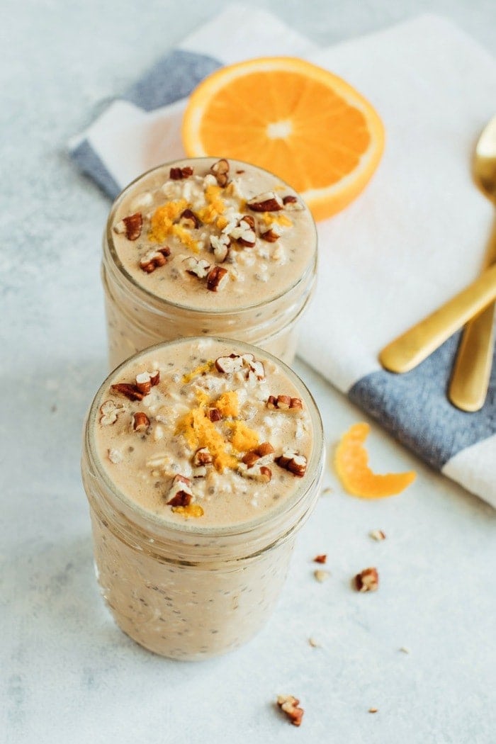 Orange Vanilla Overnight Oats // Vegan + Gluten-Free