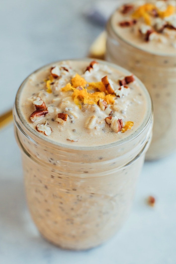 Orange Vanilla Overnight Oats // Vegan + Gluten-Free