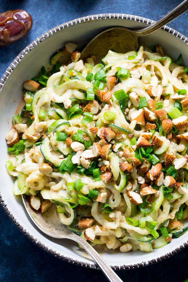 almond butter zucchini noodles