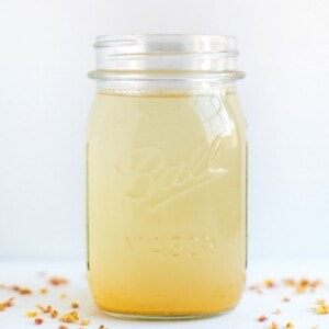 Ginger Spice Apple Cider Vinegar Drink in a mason jar.