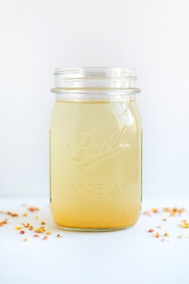 Ginger Spice Apple Cider Vinegar Drink in a mason jar.