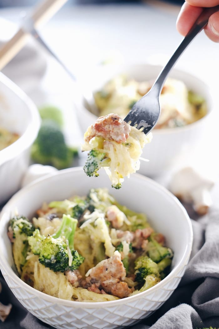 garlic spaghetti squash casserole