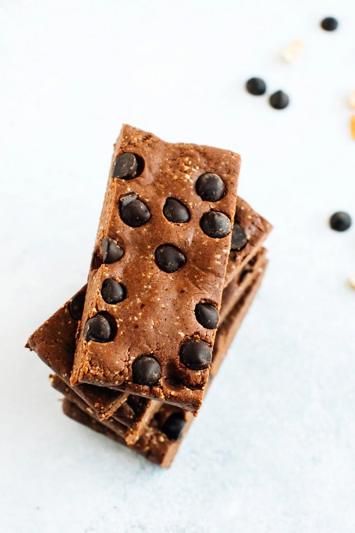 Stacked homemade protein bars