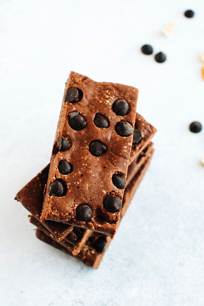 Stacked homemade protein bars