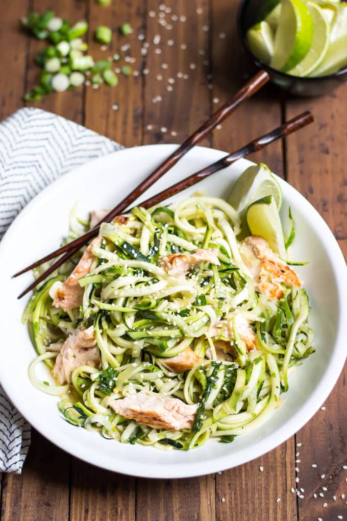 salmon zucchini noodles