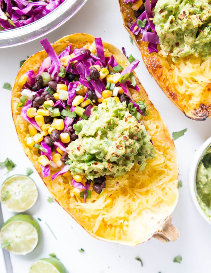 spaghetti squash black beans