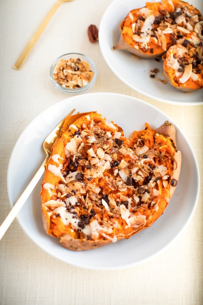 Dessert Baked Sweet Potato Eating Bird Food