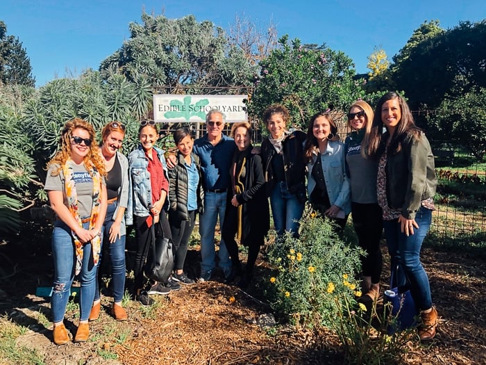 At the Edible Schoolyard in Berkley CA with Alice Waters