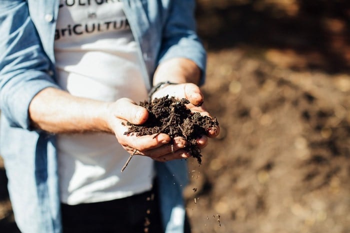 SHED Home Farm Doug Holding Compost