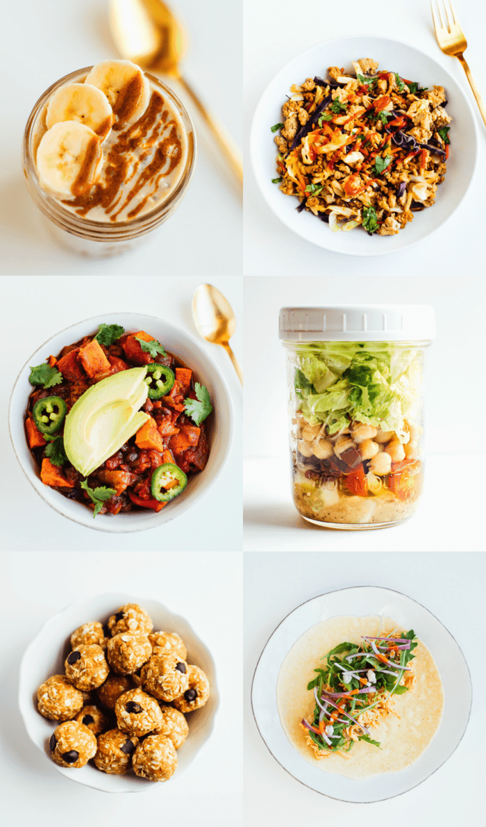 A collage of recipes from Fit With Five 