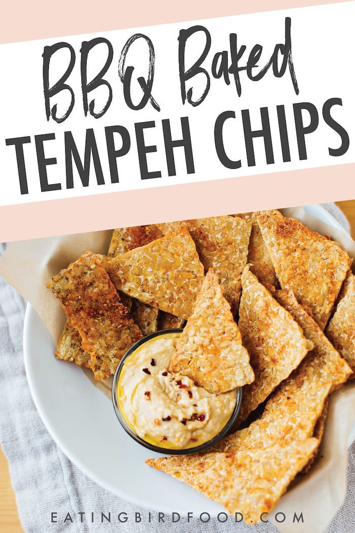 BBQ Baked Tempeh Chips Eating Bird Food