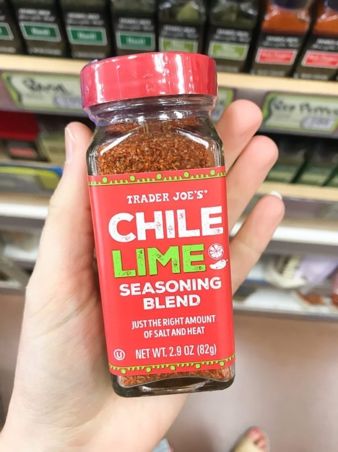 Bottle of Chile Lime seasoning blend.