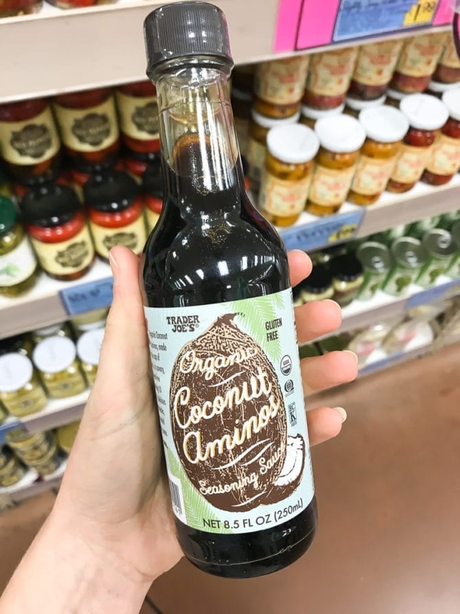 Bottle of Organic Coconut Aminos.