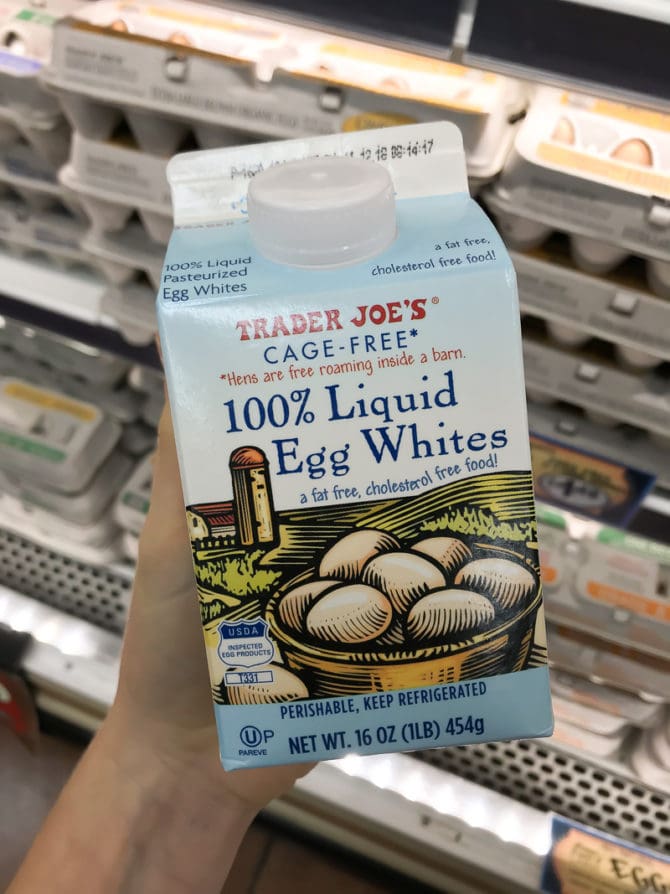 Carton of 100% Liquid Egg Whites.