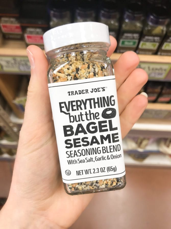 Bottle of Everything But The Bagel seasoning.