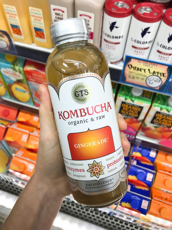 Bottle of GT's brand kombucha.