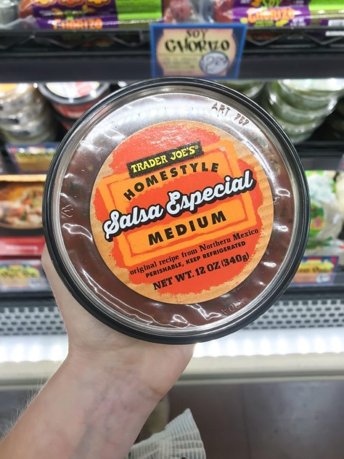 Container of Medium Homestyle Salsa Especial.