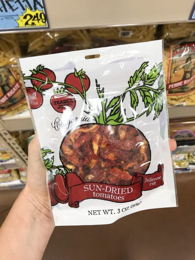 Package of sun-dried tomatoes.