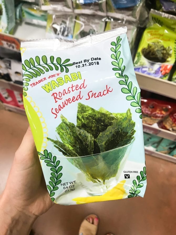 Package of Wasabi Roasted Seaweed Snack.