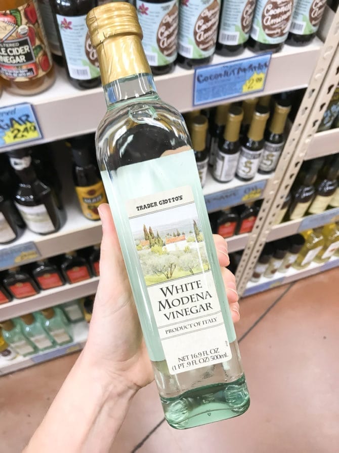 Bottle of White Modena Vinegar.