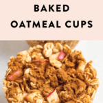 Apple cinnamon baked oatmeal cup.