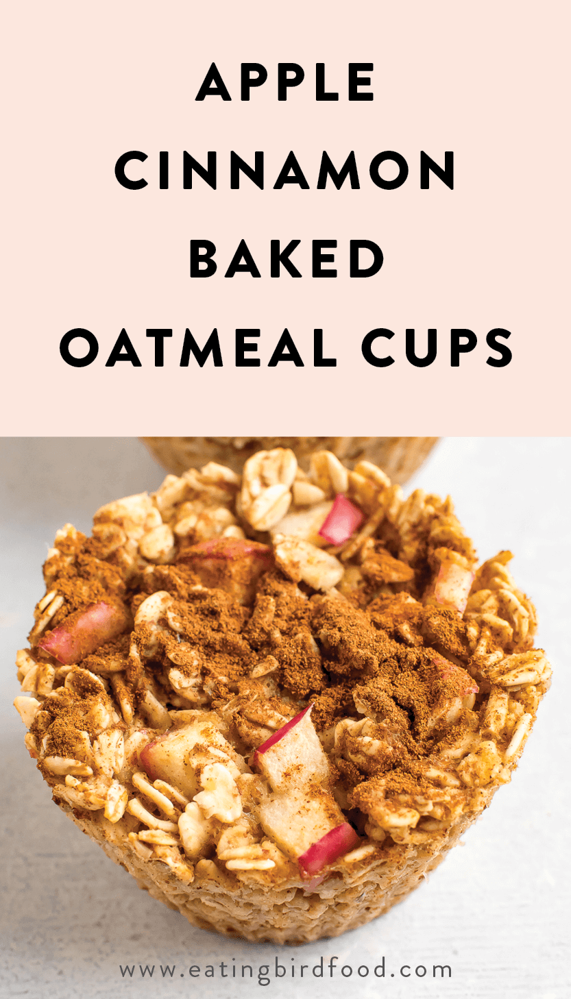 Apple cinnamon baked oatmeal cup.