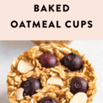 Blueberry almond baked oatmeal cup.