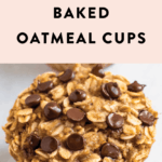 Chocolate chip baked oatmeal cup.