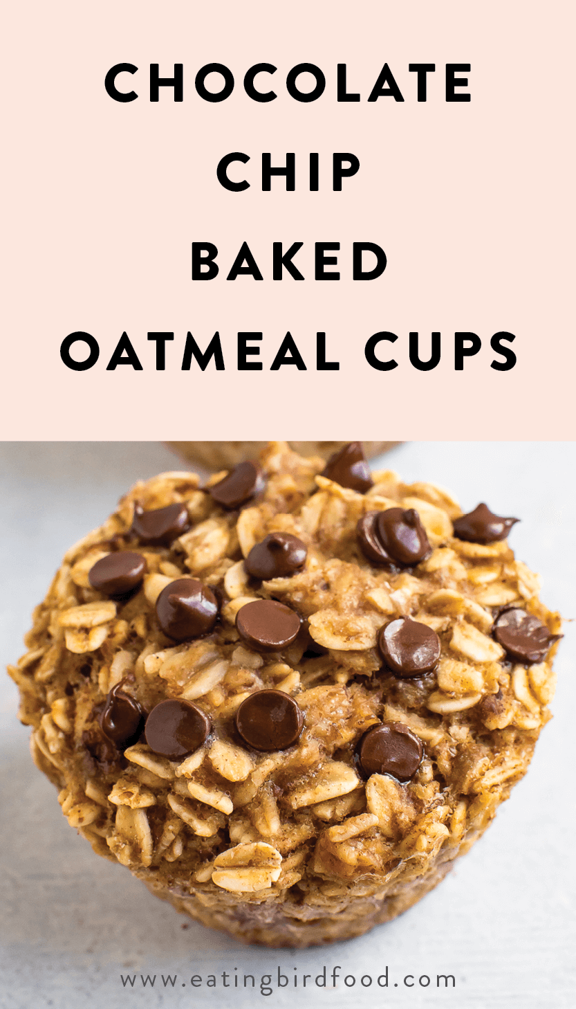 Chocolate chip baked oatmeal cup.