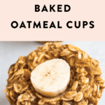 Peanut butter banana baked oatmeal cup.