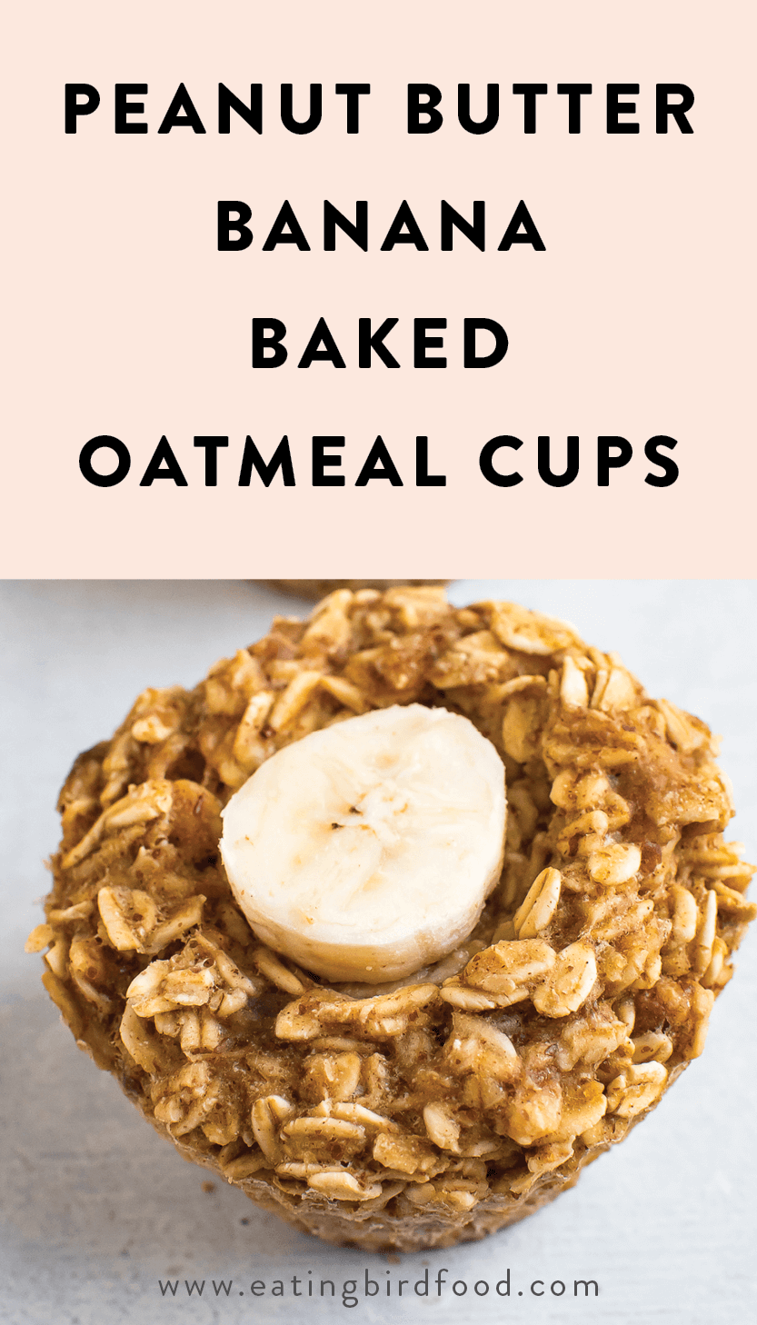 Peanut butter banana baked oatmeal cup.