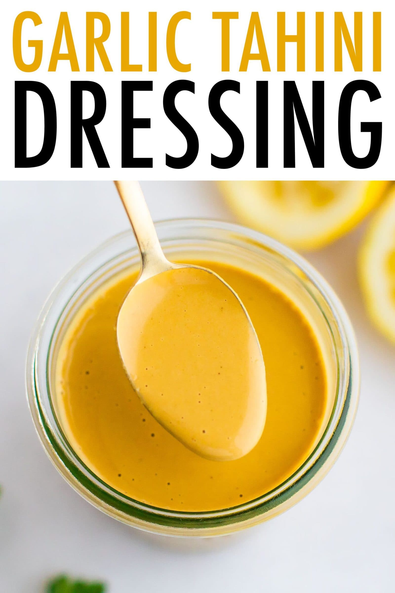 Garlic Tahini Dressing {OilFree} Eating Bird Food