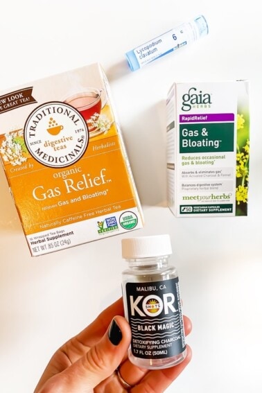 Tea, gas and bloating and supplements to help with travel bloat.