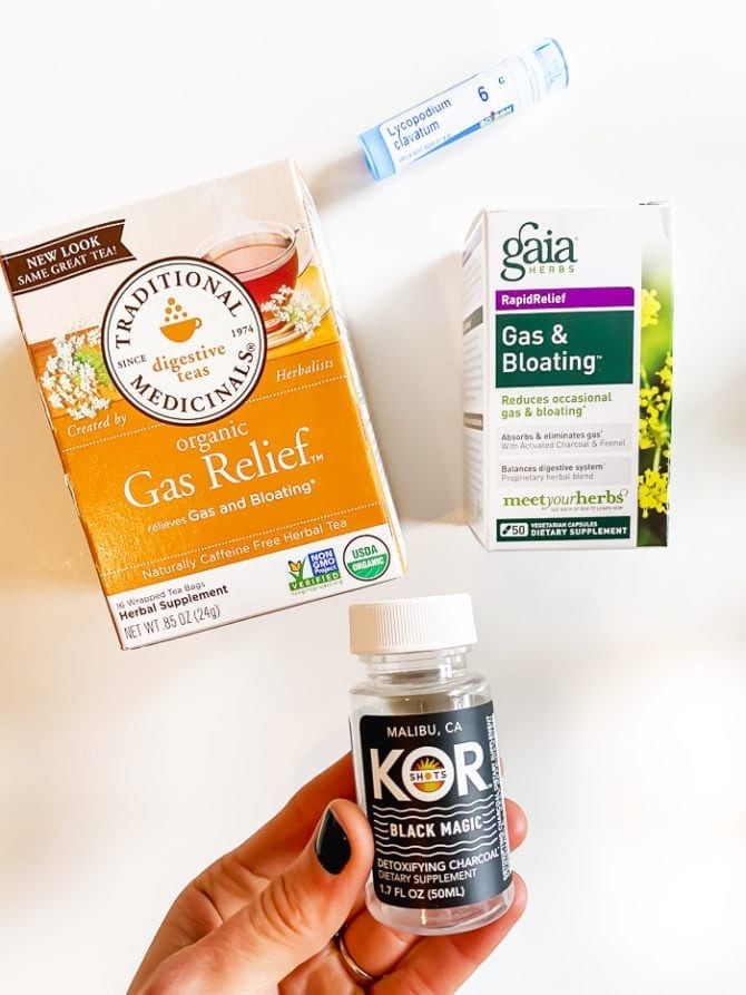 Tea, gas and bloating and supplements to help with travel bloat.